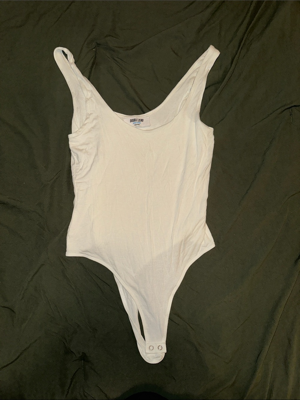Double Zero White Kids Sleeveless One-Piece Bodysuit